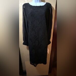 Elegant Black Lace Dress
